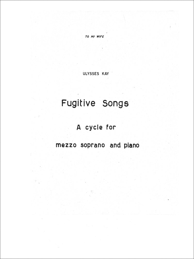 Fugitive Songs