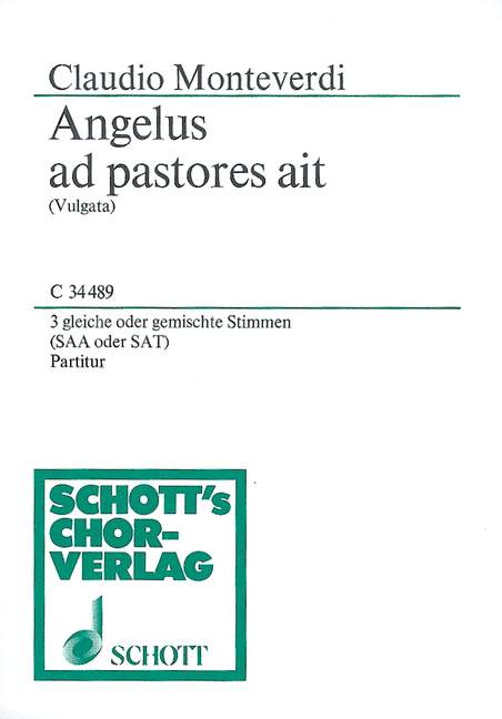 Angelus ad pastores ait (Choral score)