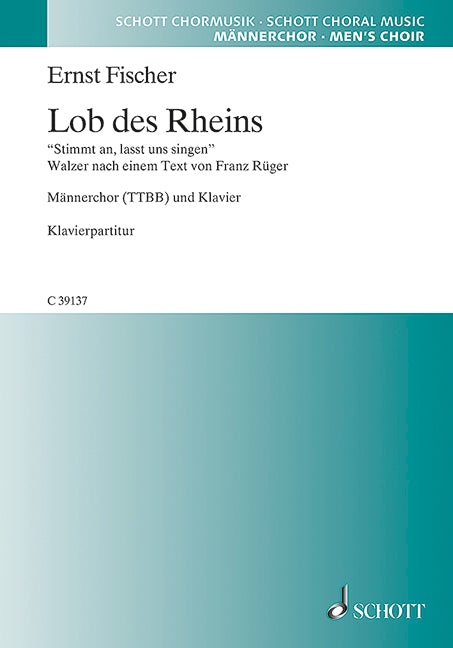 Lob des Rheins, TTBB (piano score)