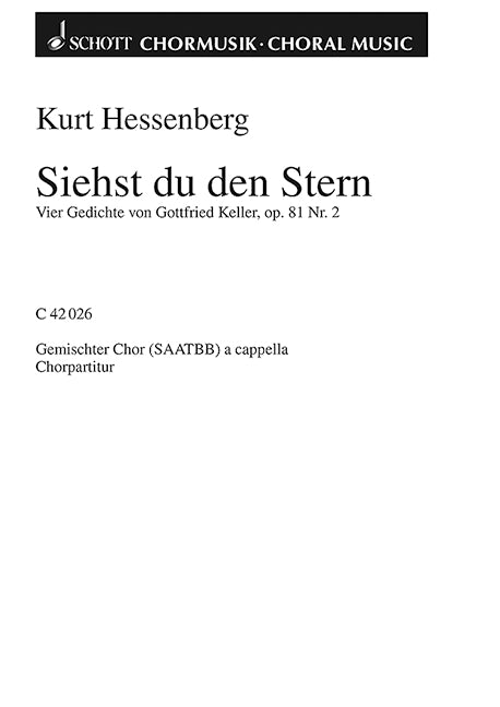 Vier Gedichte op. 81, 2. Siehst du den Stern