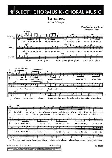 Tanzlied (men's choir (TTBB))
