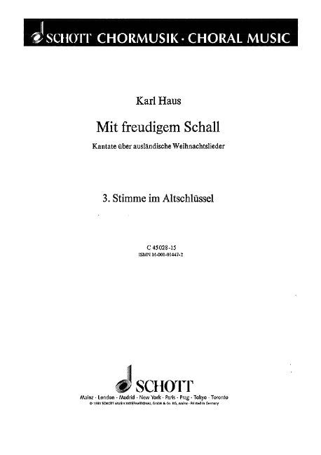 Mit freudigem Schall (3rd part [alto clef] part)