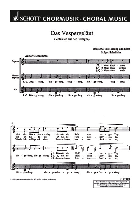 Das Vespergeläut - Les cloches des vêpres