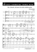 Des Abends, da kann ich nicht schlafen gehn