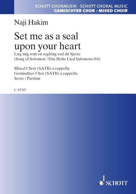 Set me as a seal upon your heart（混声合唱）