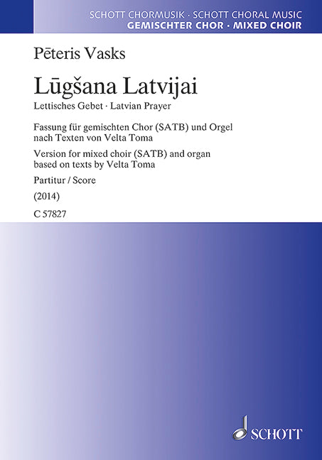 Lugšana Latvijai (Choral score)