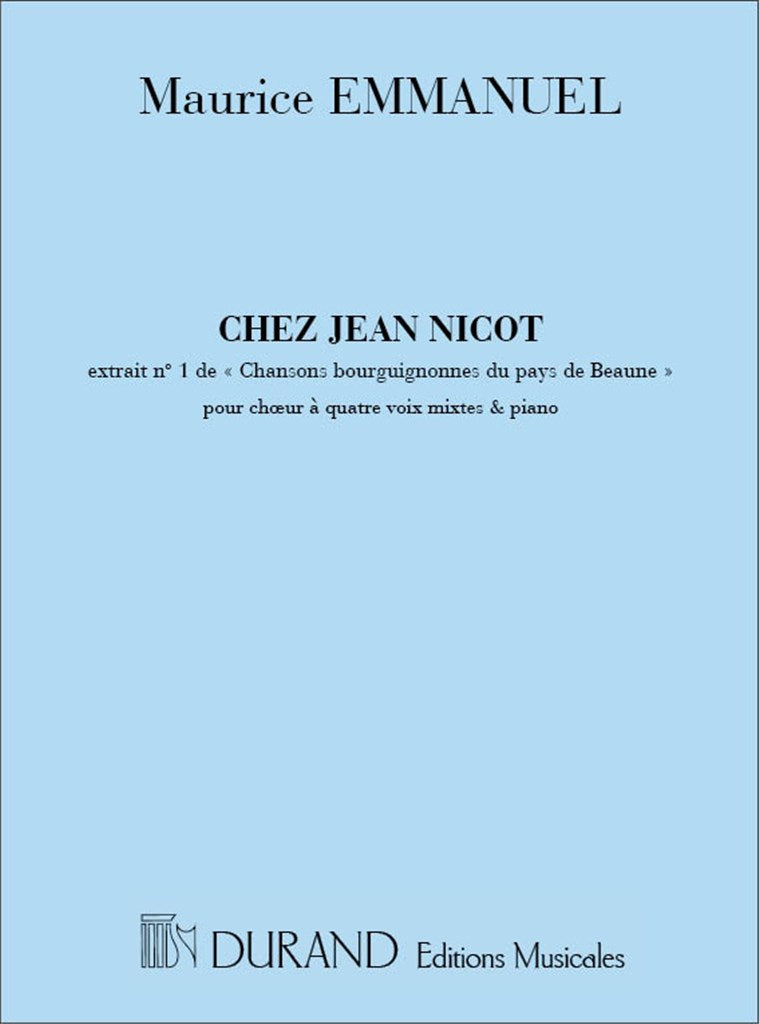 Chez Jean Nicot Choeur