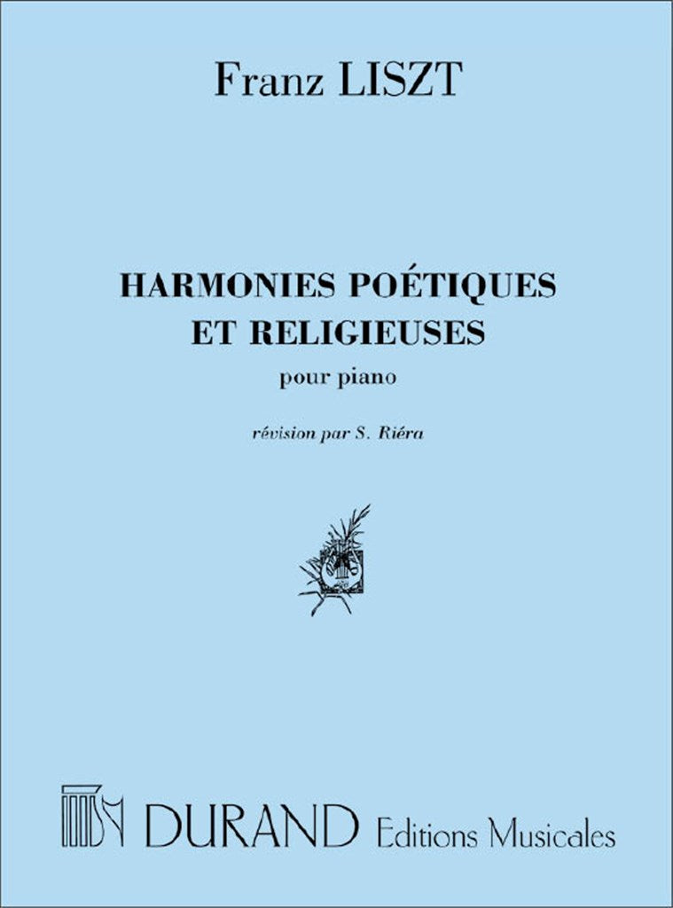 Harmonies Poetiques et Religieuses, Pour Piano