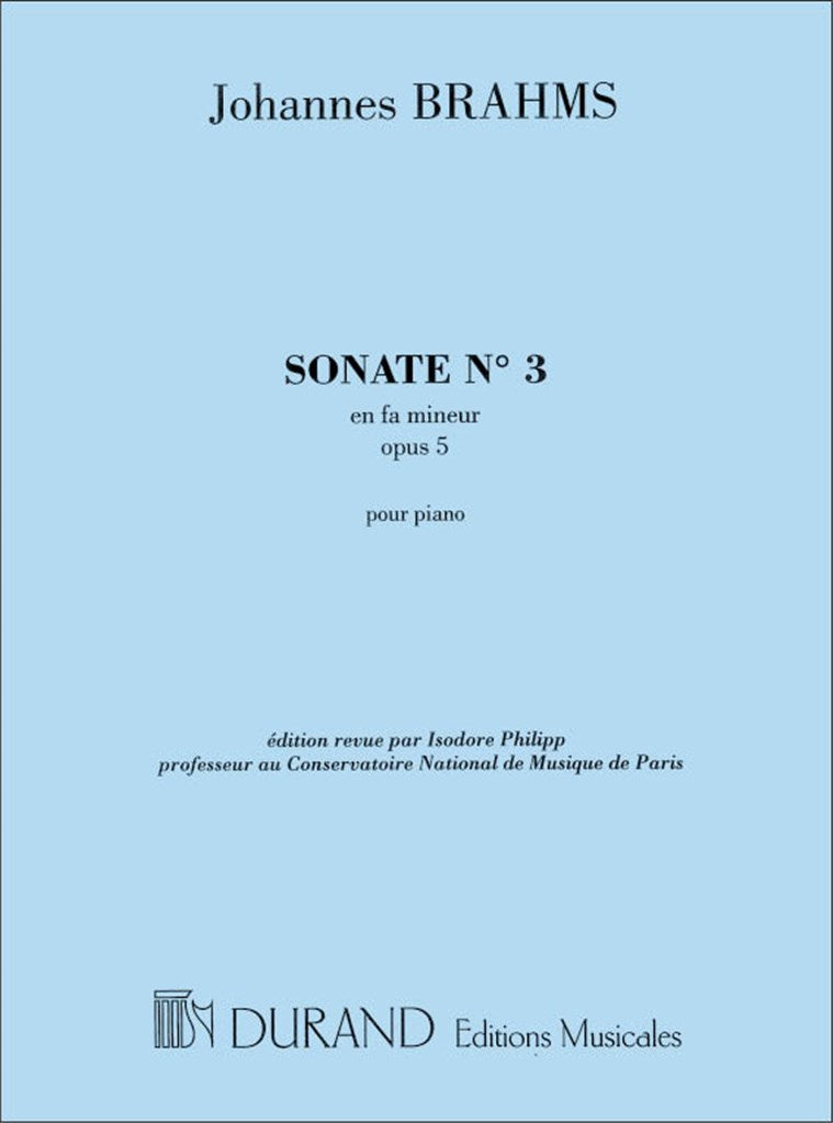 Sonate N. 3, en Fa Mineur, Opus 5, Pour Piano,