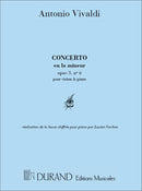 Concerto Op 3 N 6 en La M Violon-Piano