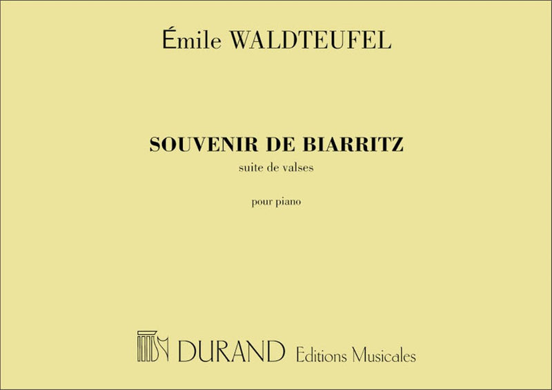 Souvenir De Biarritz, Suite De Valses, Pour Piano