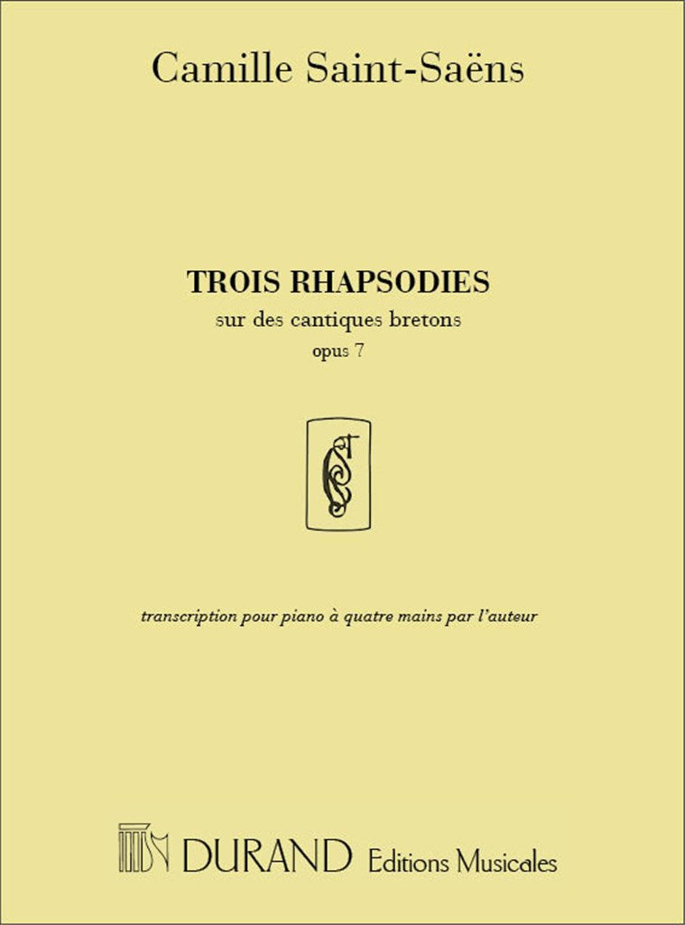 Trois Rhapsodies Sur Des Cantiques Bretons, Opus