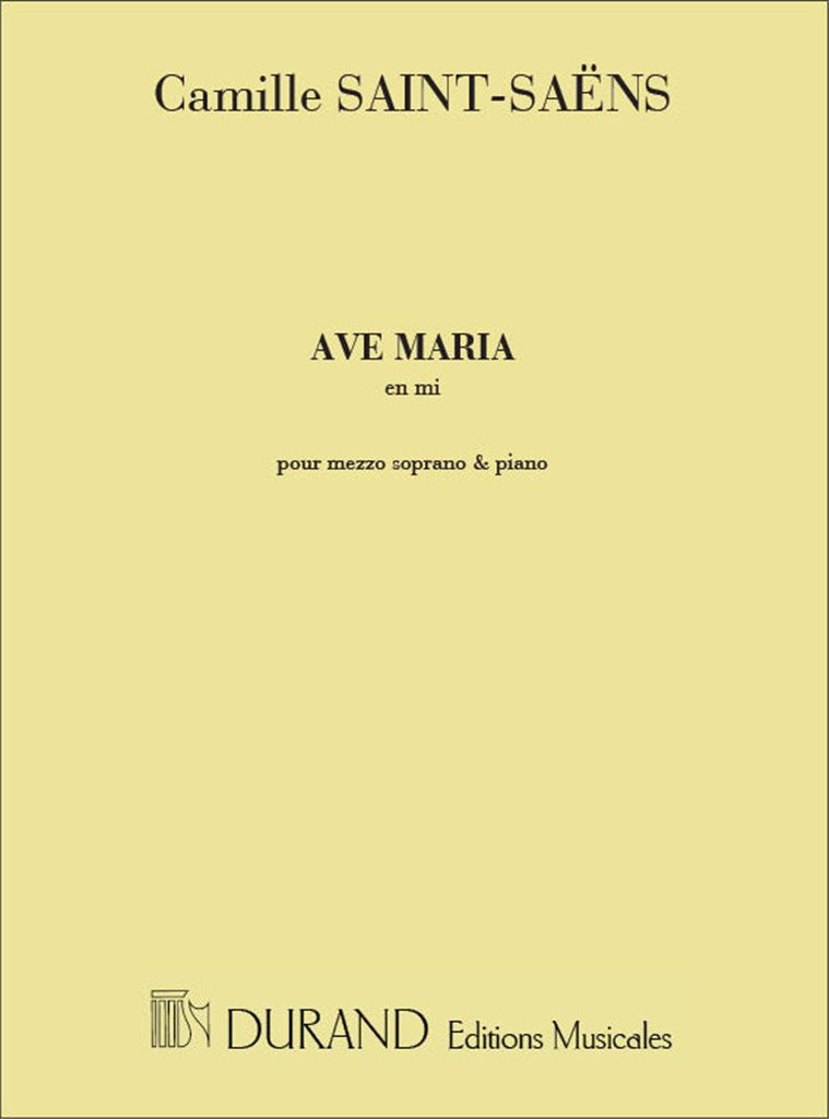 Ave Maria en Mi, Pour Mezzo-Soprano et Piano