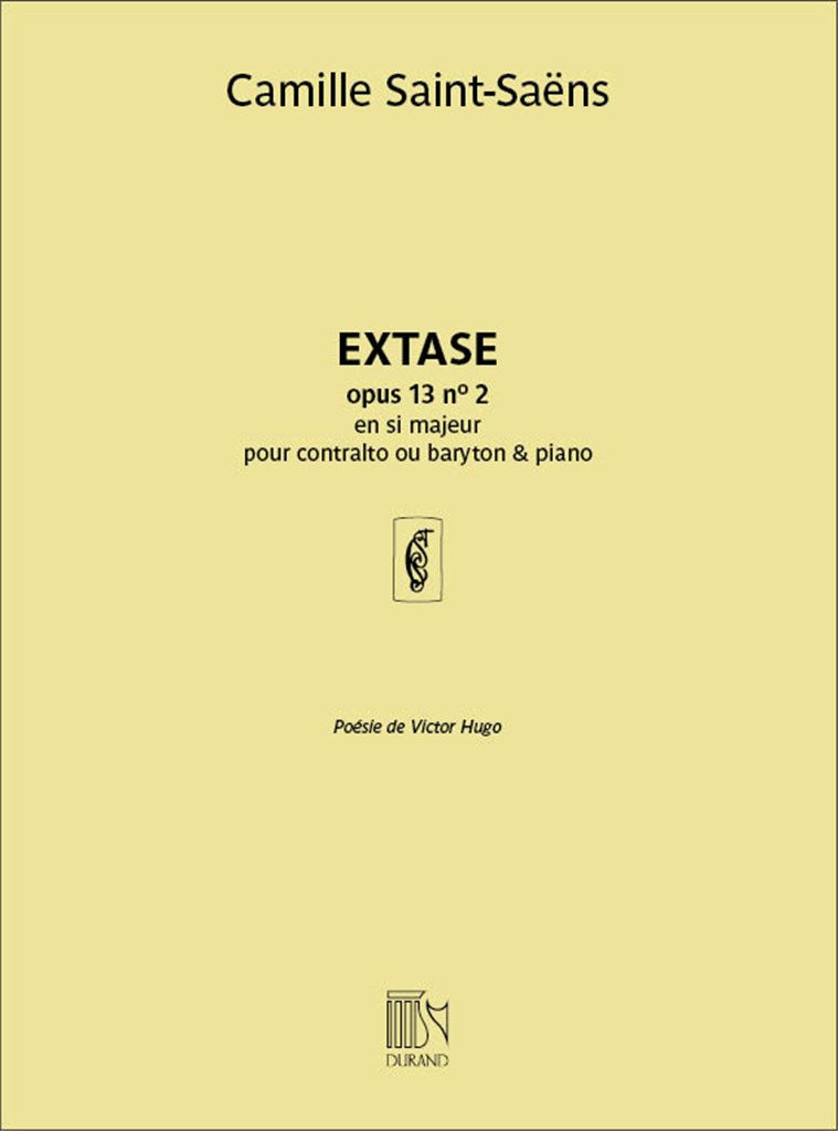 Extase, pour contralto ou baryton & piano