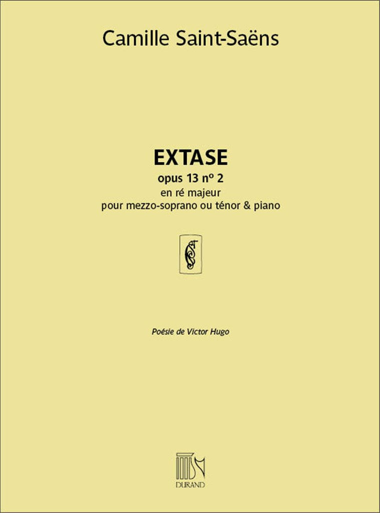 Extase, pour mezzo-soprano ou ténor & piano