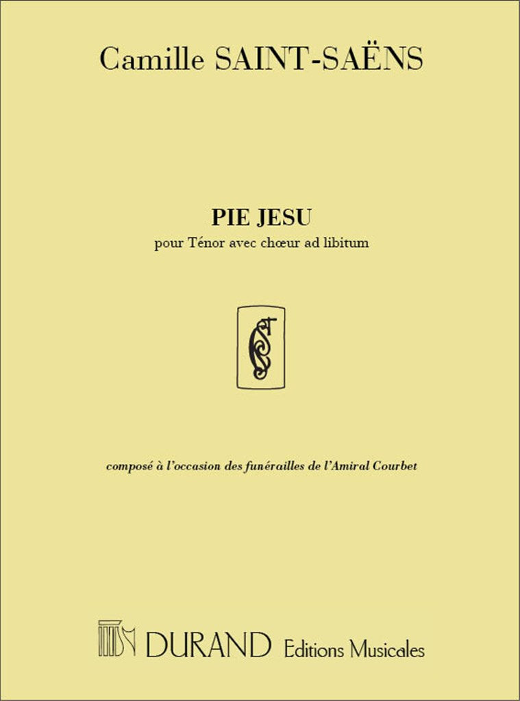 Pie Jesu, Pour Tenor Avec Choeur Ad Libitum,