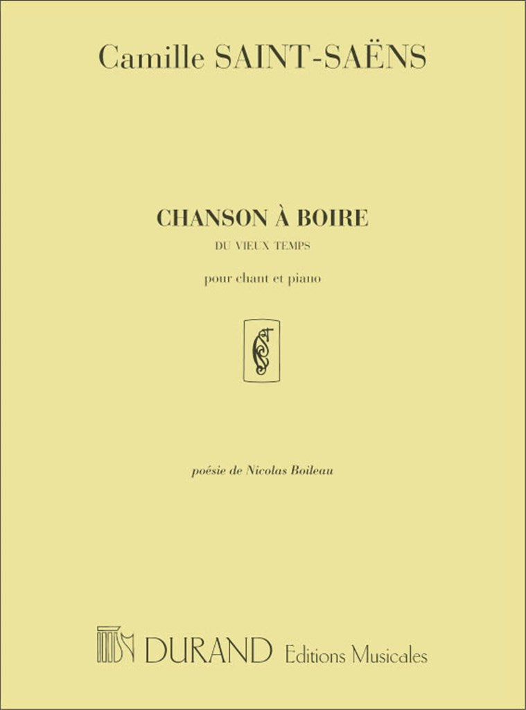 Chanson A Boire Chant et Piano