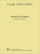 Feuillet D'Album Pour Piano A Quatre Mains