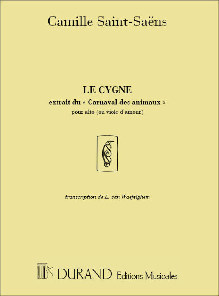 Le Cygne - Extrait Du Carnaval Des Animaux (Viola and Piano)