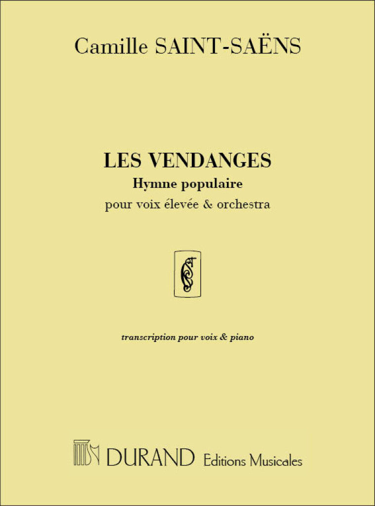 Les Vendanges Chant et Piano