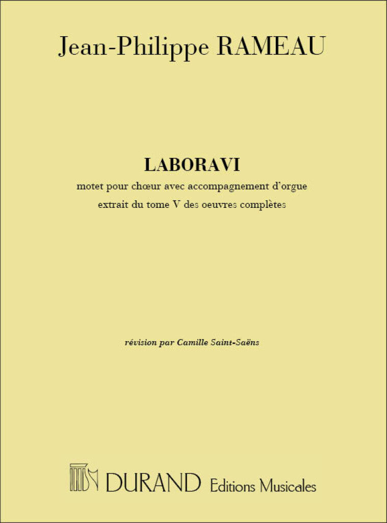 Laboravi, Motet Pour Choeur Avec Accompagnement