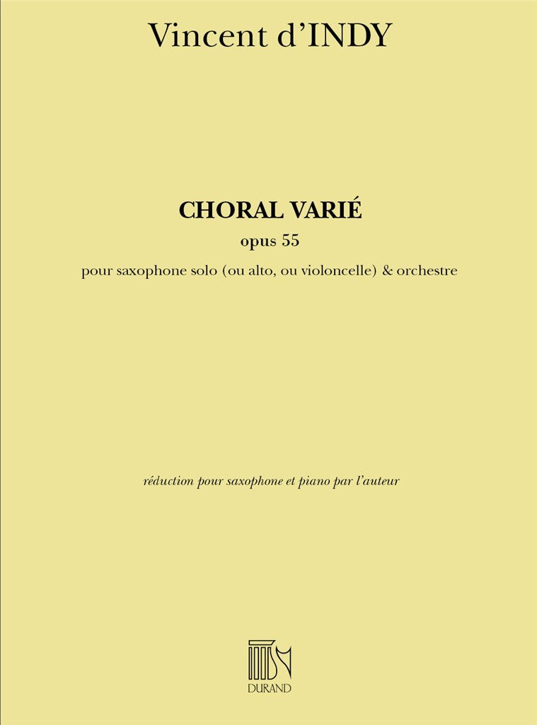 Choral Varié Opus 55  (Piano Reduction)