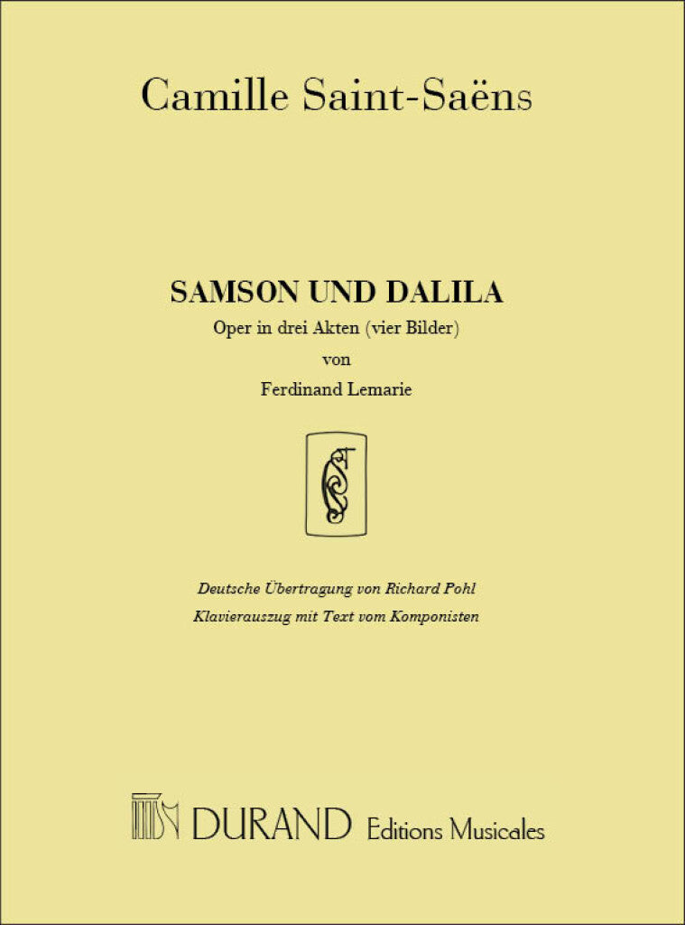 Samson et Dalila Chant et Piano (Fr-Allemand)