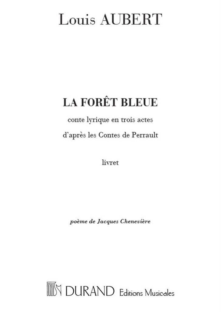 La Foret Bleue Livret