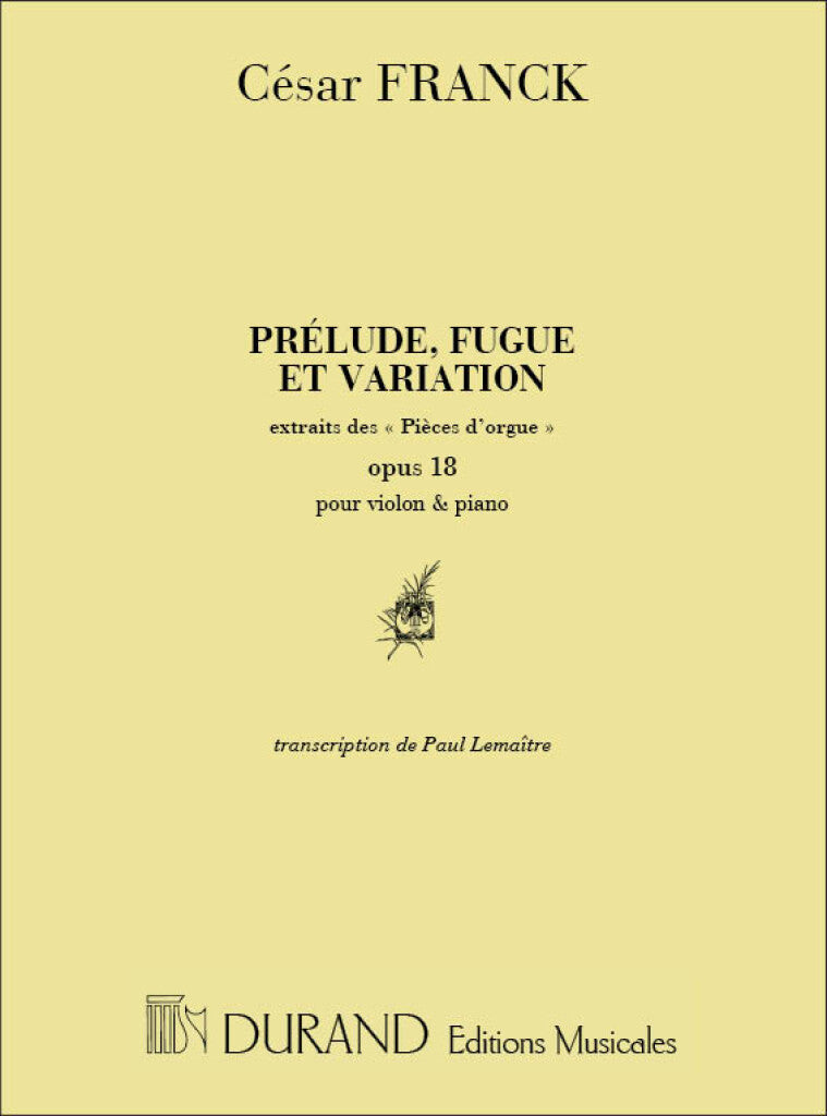 Prelude Fugue et Variations Vl-Piano