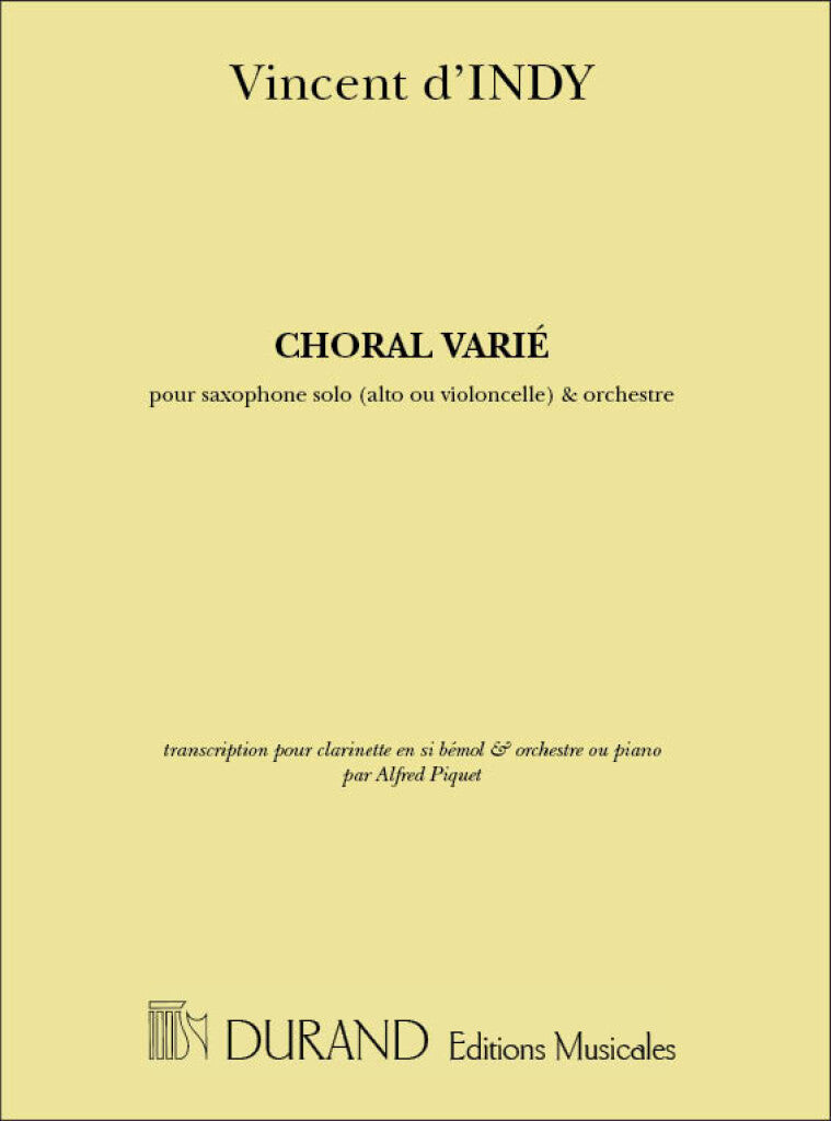 Choral Varié Opus 55  (Piano Reduction)