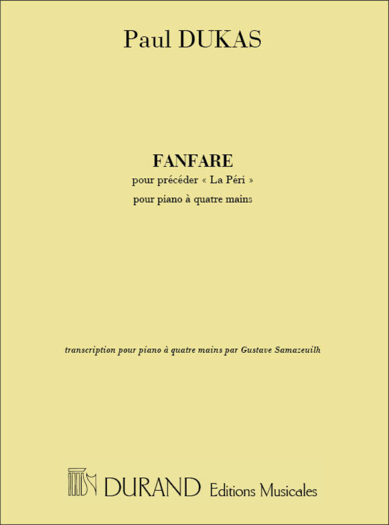 Fanfare de La Peri (Piano, 4 hands) (Tr Par G.Samazeuilh)