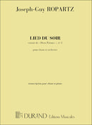 2 Poemes N 2 Lied Du Soir Baryton-Piano
