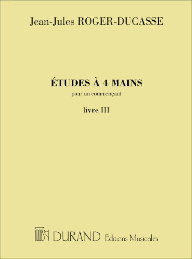 Études A 4 Mains Pour Un Commencant Livre Iii