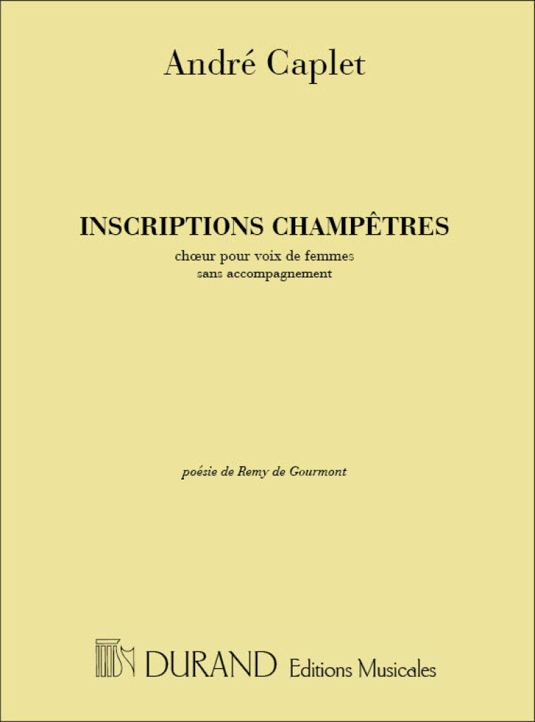 Inscriptions Champetre Edition a 3 Voix Femmmes