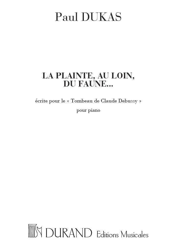 Plainte Au Loin (Piano)