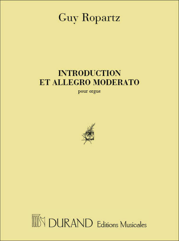 Introduction et Allegro Moderato, Pour Orgue