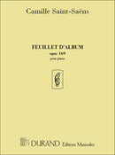 Feuillet D'Album Pour Piano - Opus 169