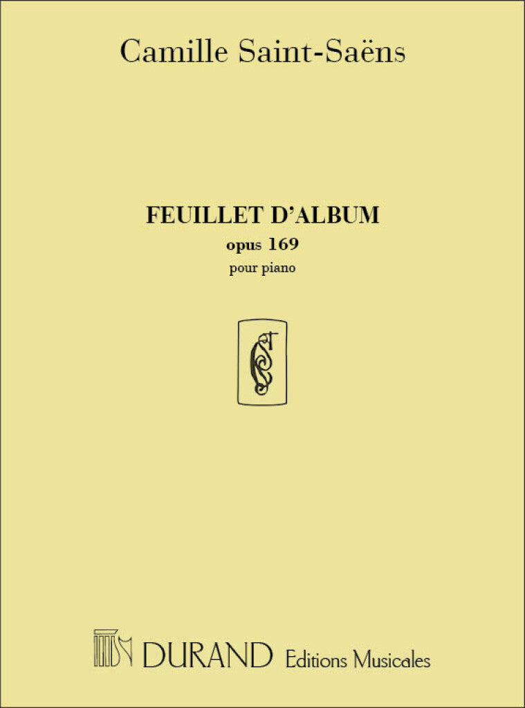 Feuillet D'Album Pour Piano - Opus 169