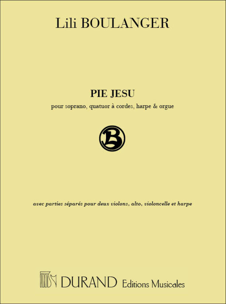 Pie Jesu, pour chant (mezzo), quatuor à cordes (Set of Parts)