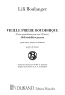 Vieille Priere Bouddhique, Pour Tenor, Choeur Et