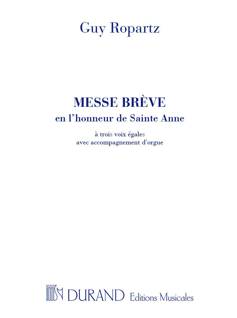 Messe Brève en L'Honneur de Sainte Anne (Score Only)