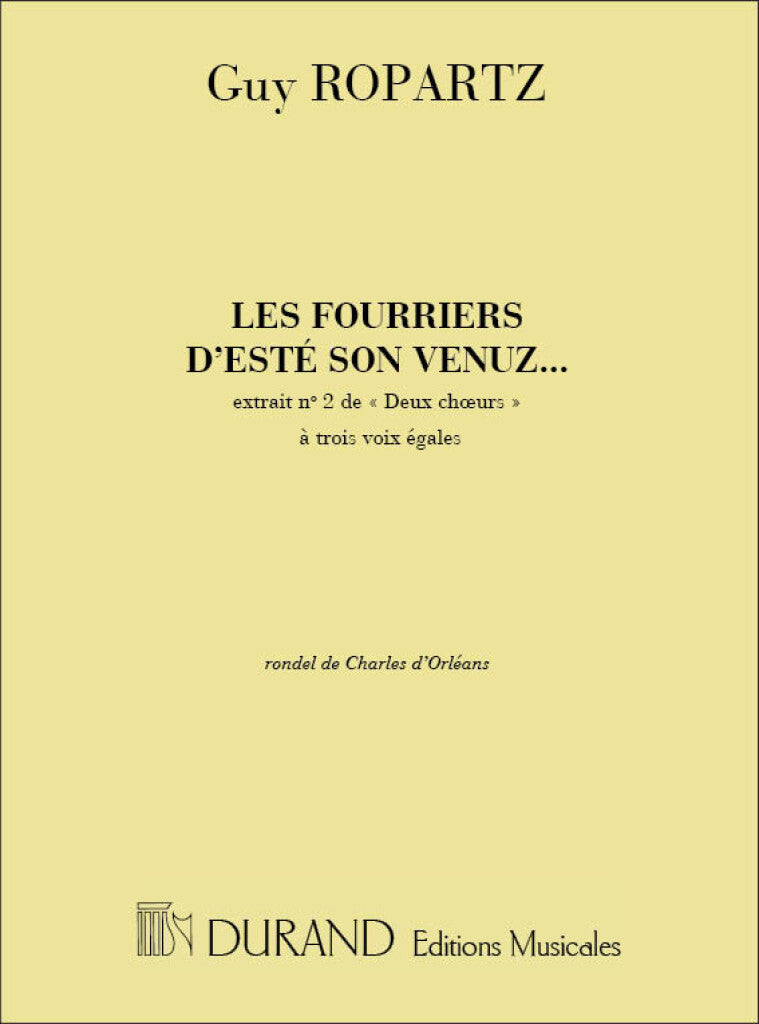 2 Choeurs N 2 Les Fourriers...3 Vx (Ch.D'Orleans