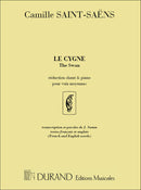 Le Cygne The Swan Reduction Chant et Piano