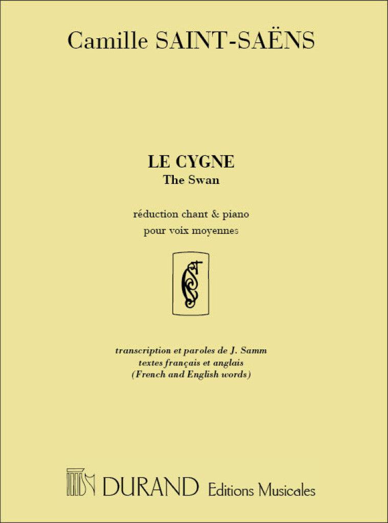 Le Cygne The Swan Reduction Chant et Piano