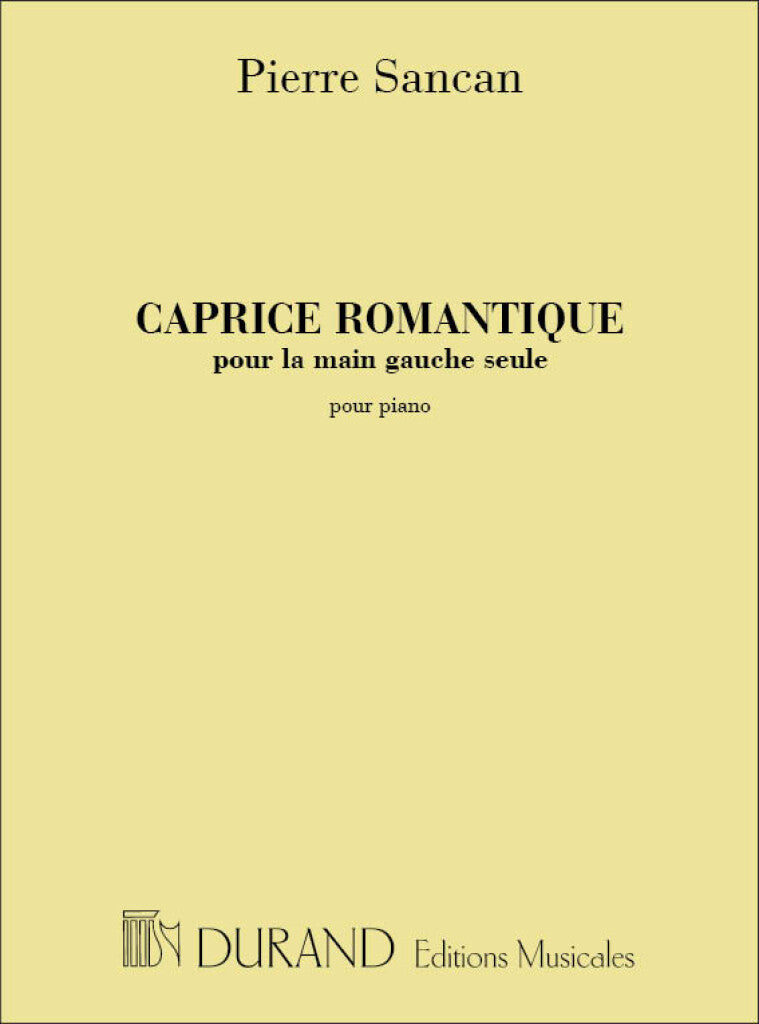 Caprice Romantique Pour La Main Gauche Seul Piano