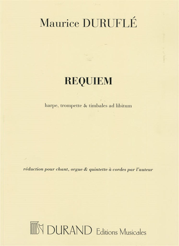 Requiem Opus 9 (Reduced Version, Score)
