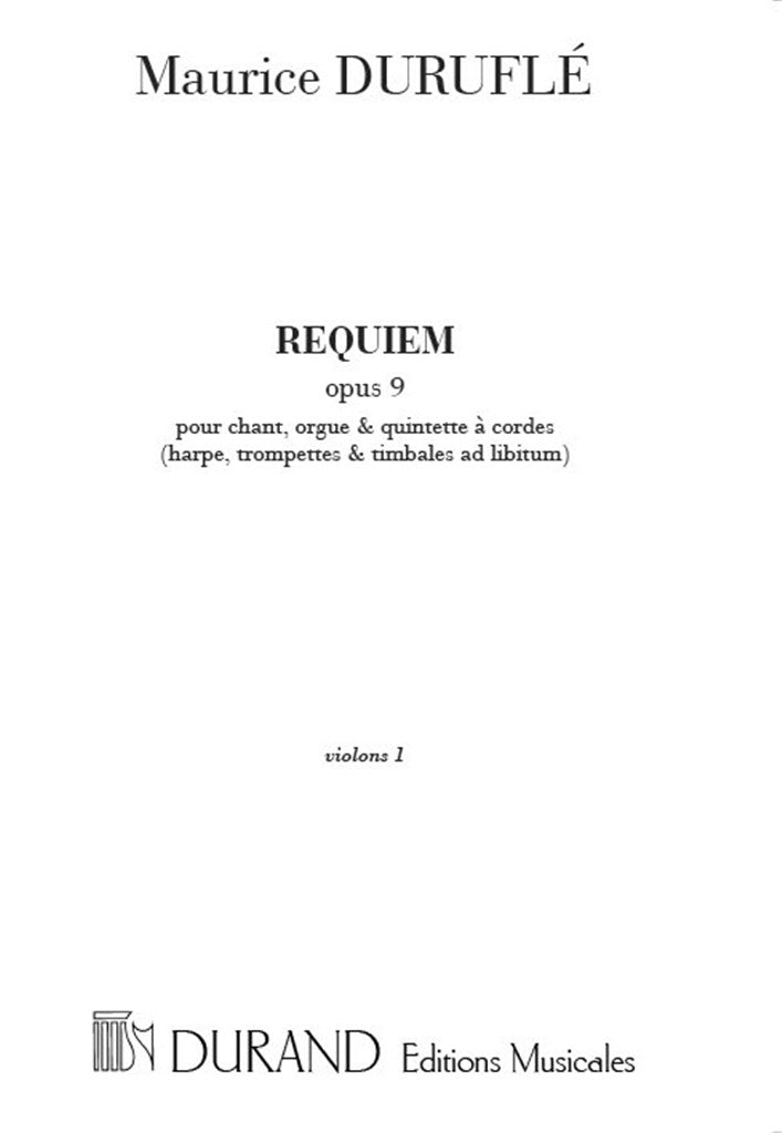 Requiem Opus 9 (Violin 1 part)