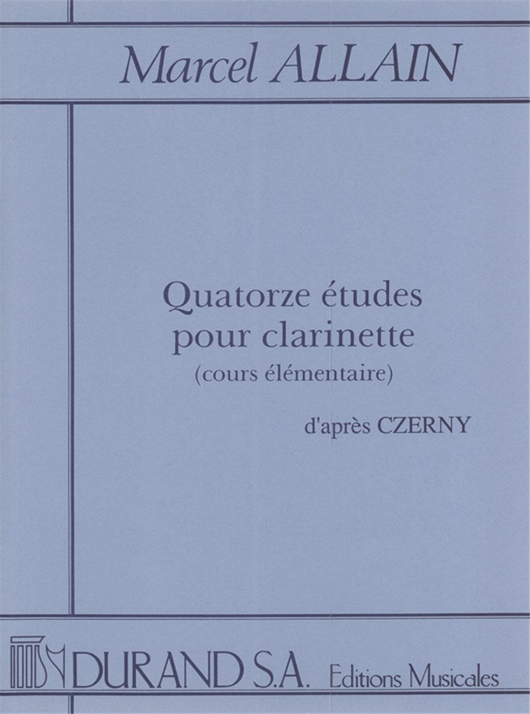 Quatorze études pour clarinette (cours élémentaire) = 14 Etudes for Clarinet