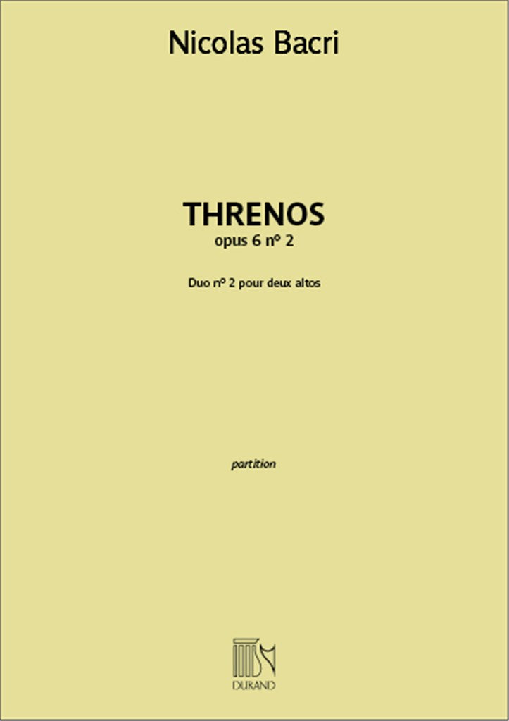 Threnos opus 6 n° 2