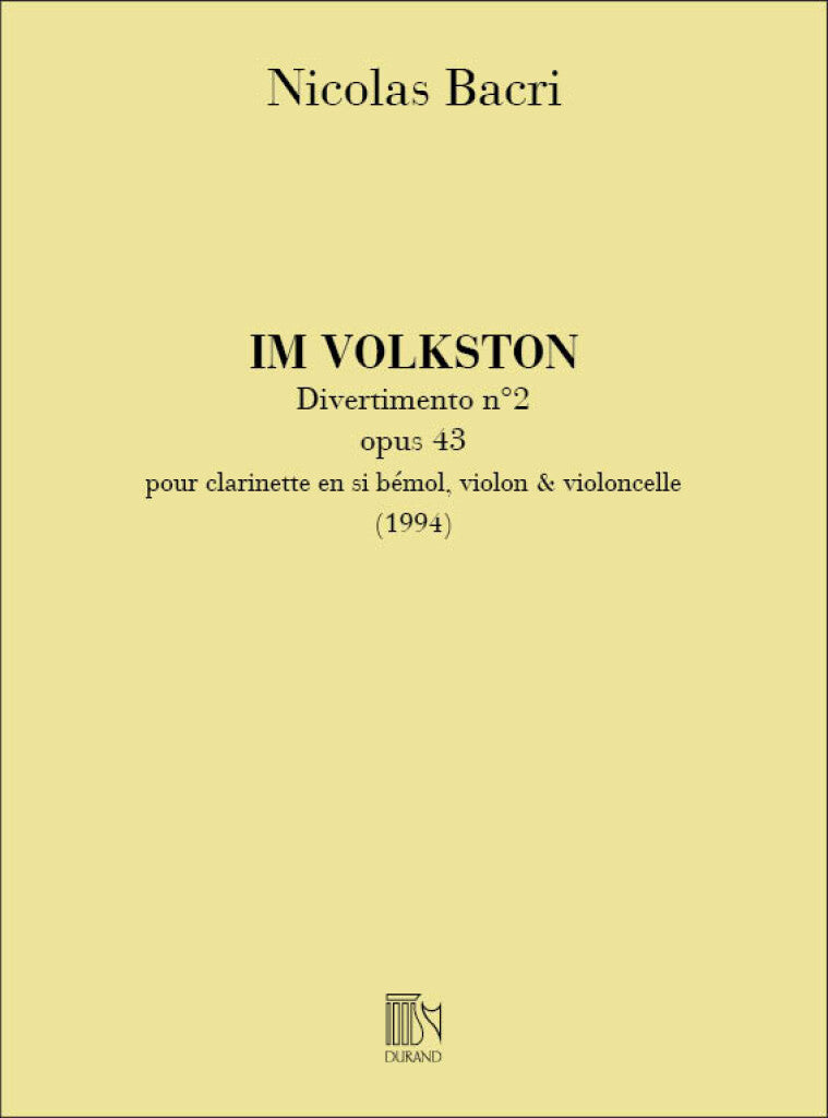 Im Volkston Clarinette-Violon-Violoncelle